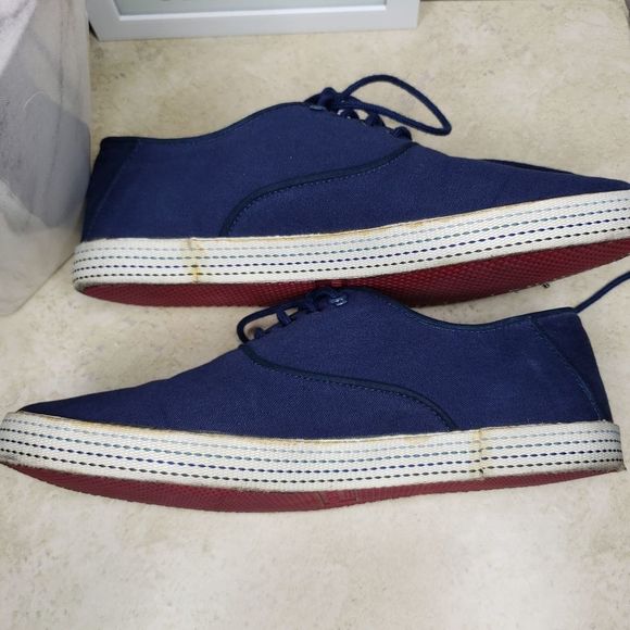 Ted Baker Tobii Canvas Sneaker Dark Blue Size 8 - Picture 4 of 8